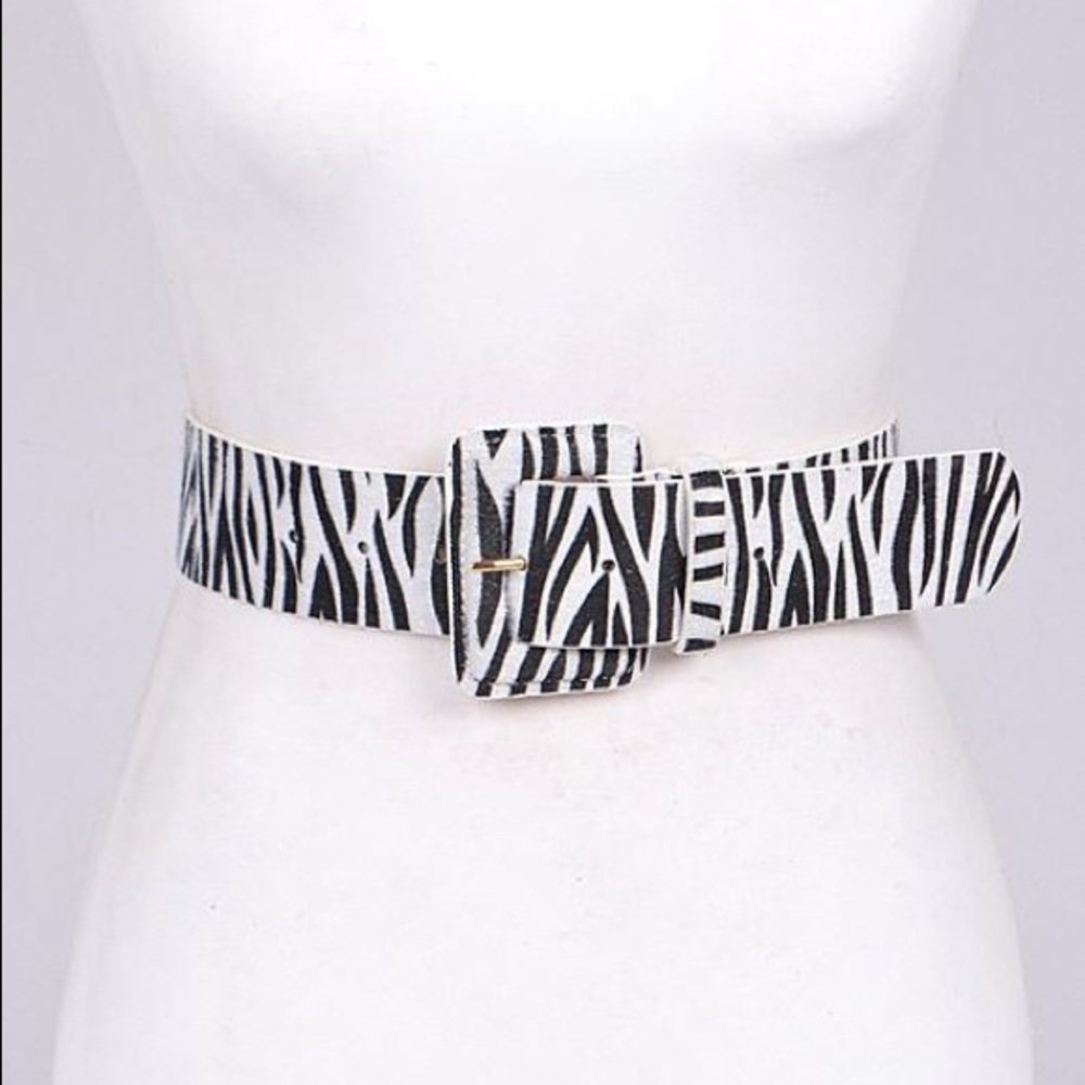 Zebra print belt